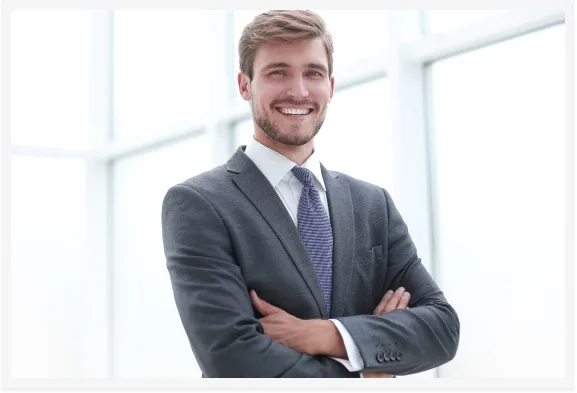 Smiling man in business attire